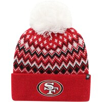 Women's '47 Scarlet San Francisco 49ers Elsa Cuffed Knit Hat with Pom