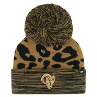 Women's '47  Brown Los Angeles Rams Rosette Cuffed Knit Hat with Pom