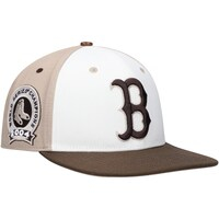 Men's Pro Standard White/Brown Boston Red Sox Chocolate Ice Cream Drip Snapback Hat