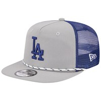 Men's New Era Gray Los Angeles Dodgers Golfer Green Undervisor 9FIFTY Snapback Hat