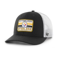 Men's '47 Black/White Pittsburgh Steelers Drifter Adjustable Trucker Hat