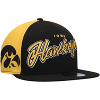 Men's New Era  Black Iowa Hawkeyes Outright 9FIFTY Snapback Hat