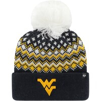Women's '47 Navy West Virginia Mountaineers Elsa Cuffed Knit Hat with Pom