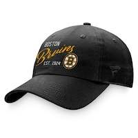 Women's Fanatics Branded Black Boston Bruins Fundamental Script Adjustable Hat