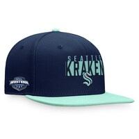 Men's Fanatics Branded Deep Sea Blue/Light Blue Seattle Kraken Fundamental Colorblocked Snapback Hat