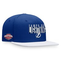 Men's Fanatics Branded Blue/White Tampa Bay Lightning Fundamental Colorblocked Snapback Hat