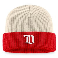 Men's Fanatics Branded  Cream/Red Detroit Red Wings Heritage Vintage Cuffed Knit Hat