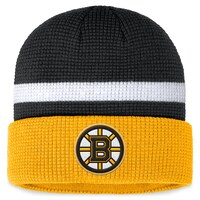 Men's Fanatics Branded  Black/Gold Boston Bruins Fundamental Cuffed Knit Hat