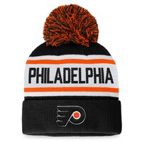 Women's Fanatics Branded Black Philadelphia Flyers Fundamental Cuffed Knit Hat with Pom