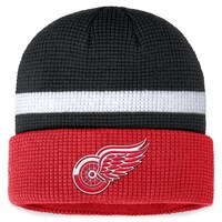 Men's Fanatics Branded  Black/Red Detroit Red Wings Fundamental Cuffed Knit Hat