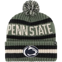 Men's '47 Green Penn State Nittany Lions OHT Military Appreciation Bering Cuffed Knit Hat with Pom