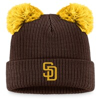 Women's Fanatics Branded Brown/Gold San Diego Padres Double Pom Cuffed Knit Hat