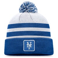 Men's Fanatics Branded Gray New York Mets Cuffed Knit Hat with Pom