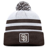 Men's Fanatics Branded Gray San Diego Padres Cuffed Knit Hat with Pom