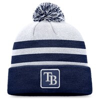 Men's Fanatics Branded Gray Tampa Bay Rays Cuffed Knit Hat with Pom