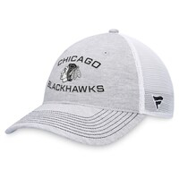 Men's Fanatics Branded  Heather Gray Chicago Blackhawks Trucker Adjustable Hat
