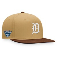 Men's Fanatics Branded  Khaki/Brown Detroit Tigers Side Patch Snapback Hat