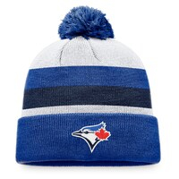 Men's Fanatics Branded Royal Toronto Blue Jays Stripe Cuffed Knit Hat with Pom