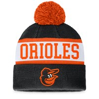 Men's Fanatics Branded Black/White Baltimore Orioles Secondary Cuffed Knit Hat with Pom