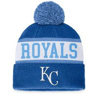 Men's Fanatics Branded Royal/White Kansas City Royals Secondary Cuffed Knit Hat with Pom
