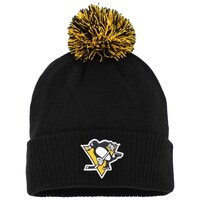 Men's adidas Black Pittsburgh Penguins COLD.RDY Cuffed Knit Hat with Pom