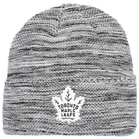 Men's adidas  Black/White Toronto Maple Leafs Marled Cuffed Knit Hat