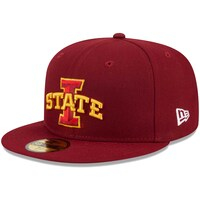 Men's New Era Cardinal Iowa State Cyclones Evergreen 59FIFTY Fitted Hat