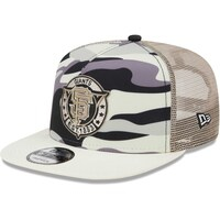 Men's New Era White San Francisco Giants Chrome Camo A-Frame 9FIFTY Trucker Snapback Hat