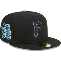 Men's New Era  Black Pittsburgh Pirates Pastel Undervisor 59FIFTY Fitted Hat