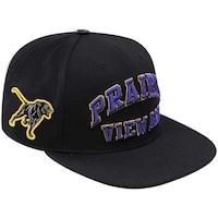 Men's Pro Standard Black Prairie View A&M Panthers Arch Over Logo Evergreen Snapback Hat