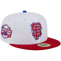 Men's New Era White/Red San Francisco Giants Undervisor 59FIFTY Fitted Hat