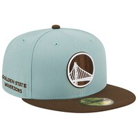 Men's New Era Light Blue/Brown Golden State Warriors Two-Tone 59FIFTY Fitted Hat