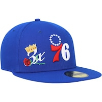 Men's New Era  Royal Philadelphia 76ers Crown Champs 59FIFTY Fitted Hat