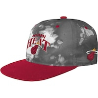 Youth Gray Miami Heat Bleach Out Deadstock Snapback Hat
