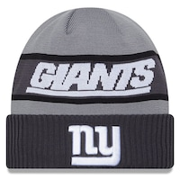 Men's New Era  Gray New York Giants 2023 Sideline Tech Cuffed Knit Hat