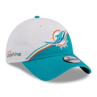 Toddler New Era  White/Aqua Miami Dolphins 2023 Sideline 9TWENTY Adjustable Hat