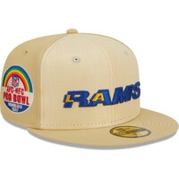 Men's New Era Khaki Los Angeles Rams Raffia Front 59FIFTY Fitted Hat