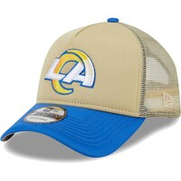 Men's New Era Tan/Royal Los Angeles Rams All Day A-Frame Trucker 9FORTY Adjustable Hat