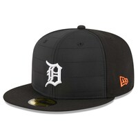 Men's New Era Black Detroit Tigers Quilt 59FIFTY Fitted Hat