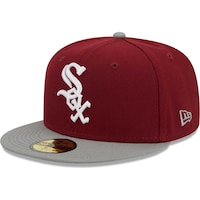 Men's New Era Cardinal Chicago White Sox Two-Tone Color Pack 59FIFTY Fitted Hat