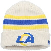 Youth New Era  White Los Angeles Rams Vintage Cuffed Knit Hat