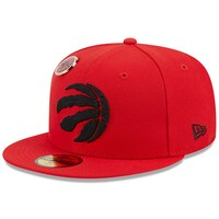 Men's New Era Red Toronto Raptors Chainstitch Logo Pin 59FIFTY Fitted Hat