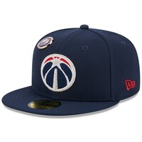 Men's New Era Navy Washington Wizards Chainstitch Logo Pin 59FIFTY Fitted Hat