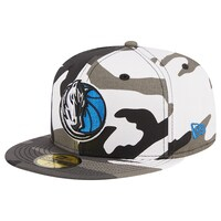 Men's New Era Dallas Mavericks Snow Camo 59FIFTY Fitted Hat