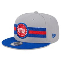 Men's New Era Gray Detroit Pistons Chenille Band 9FIFTY Snapback Hat