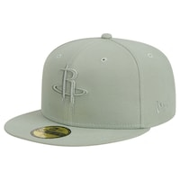 Men's New Era Light Green Houston Rockets Sage Color Pack 59FIFTY Fitted Hat
