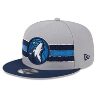 Men's New Era Gray Minnesota Timberwolves Chenille Band 9FIFTY Snapback Hat