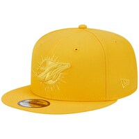 Men's New Era Gold Miami Dolphins Color Pack 9FIFTY Snapback Hat