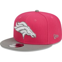 Men's New Era Pink/Gray Denver Broncos 2-Tone Color Pack 9FIFTY Snapback Hat