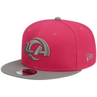 Men's New Era Pink/Gray Los Angeles Rams 2-Tone Color Pack 9FIFTY Snapback Hat